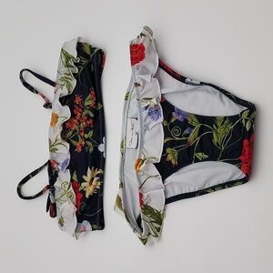 Oscar de la Renta  Bikini Swimsuit Floral Girls 12Y New